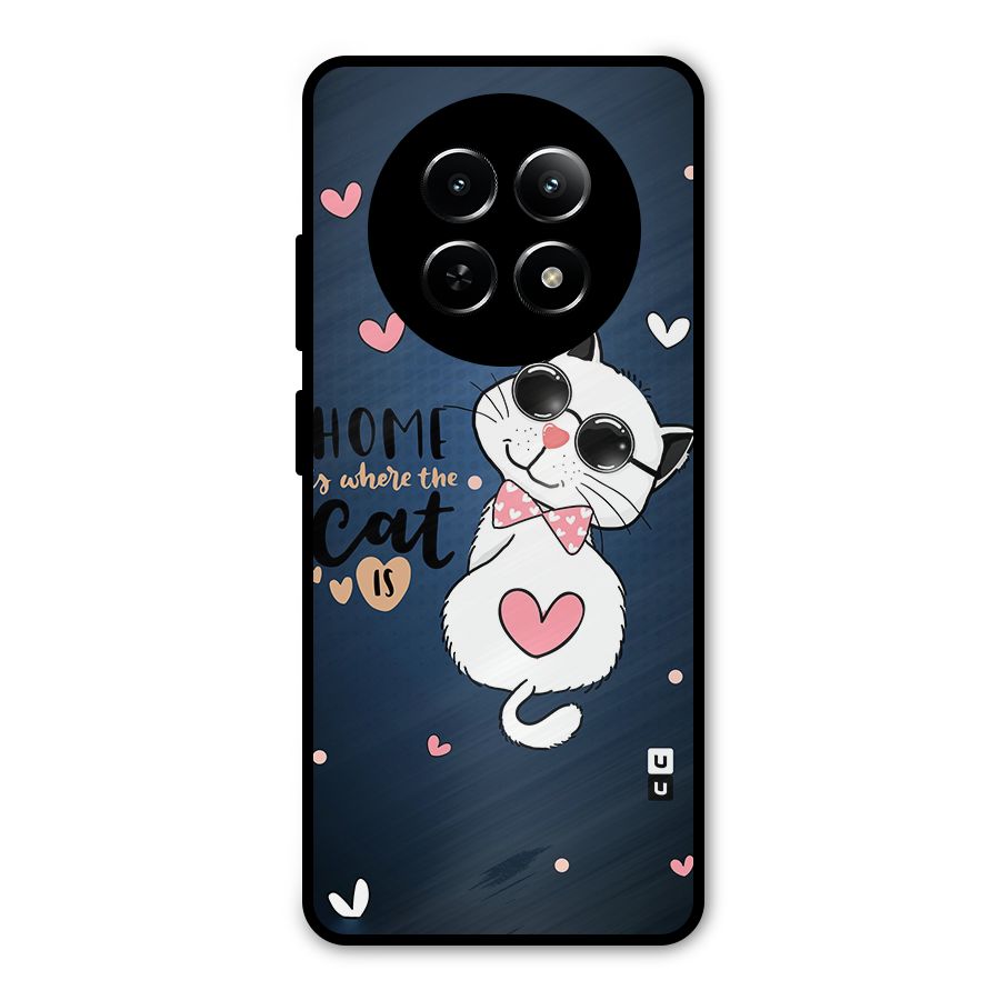 Home Where Cat Metal Back Case for Realme Narzo N65