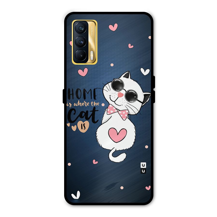 Home Where Cat Metal Back Case for Realme X7