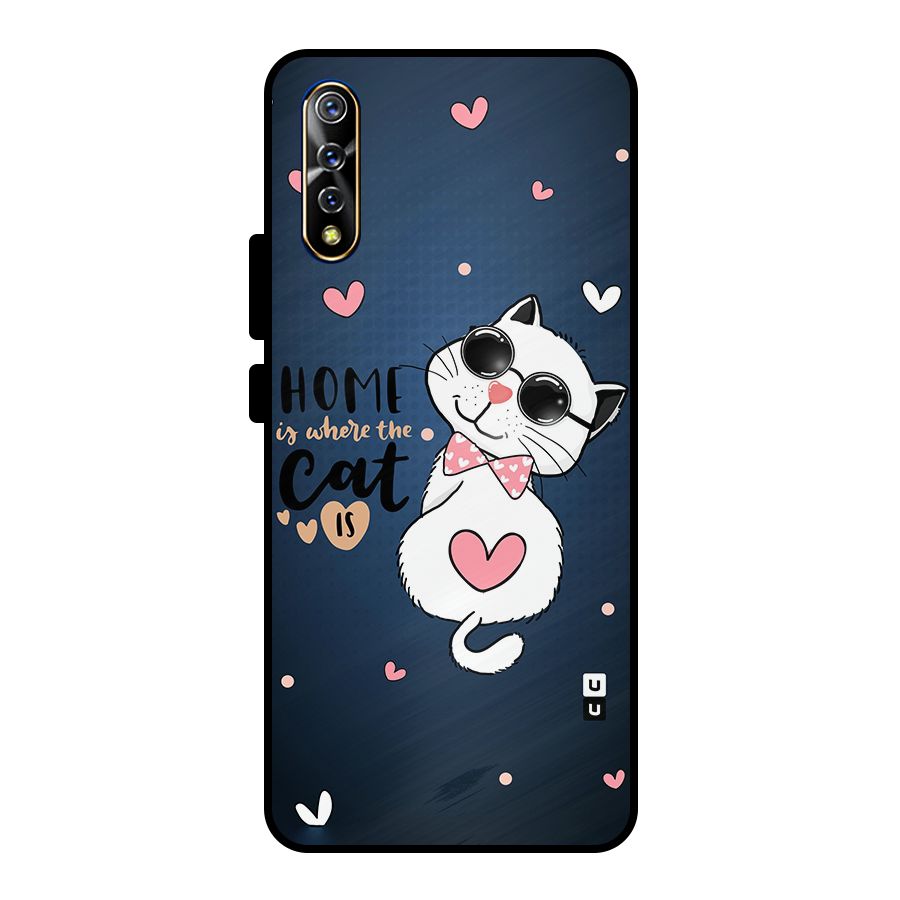 Home Where Cat Metal Back Case for Vivo S1