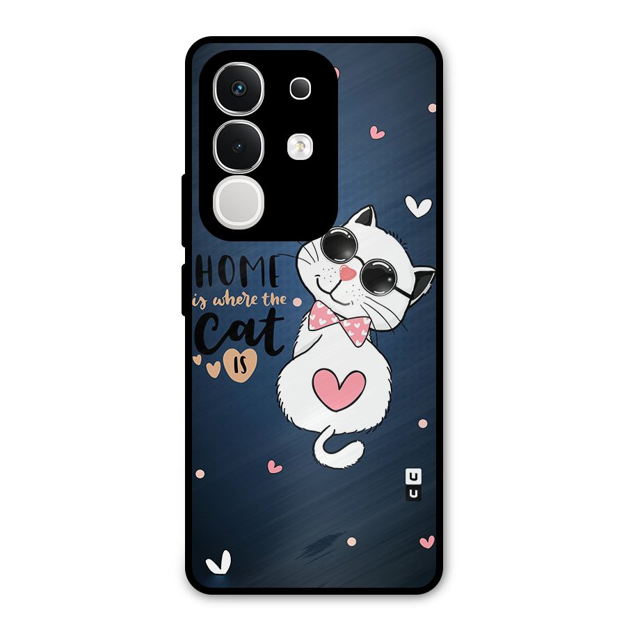 Home Where Cat Metal Back Case for Vivo T4x