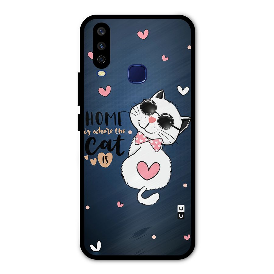 Home Where Cat Metal Back Case for Vivo V17