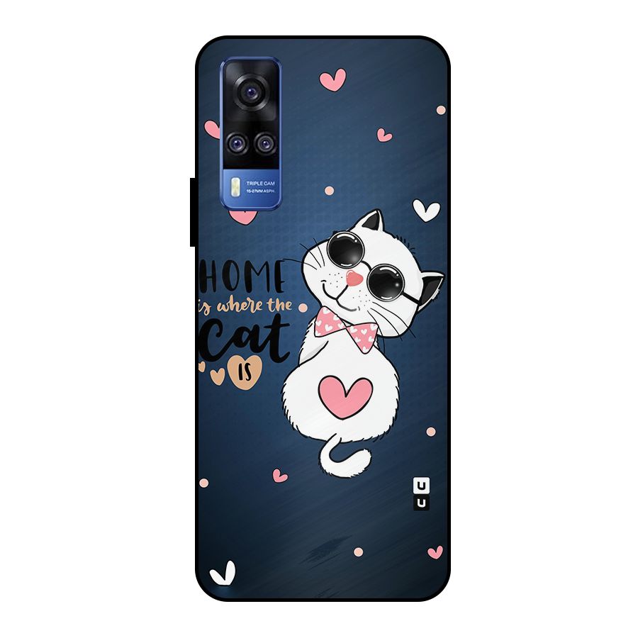 Home Where Cat Metal Back Case for Vivo Y51