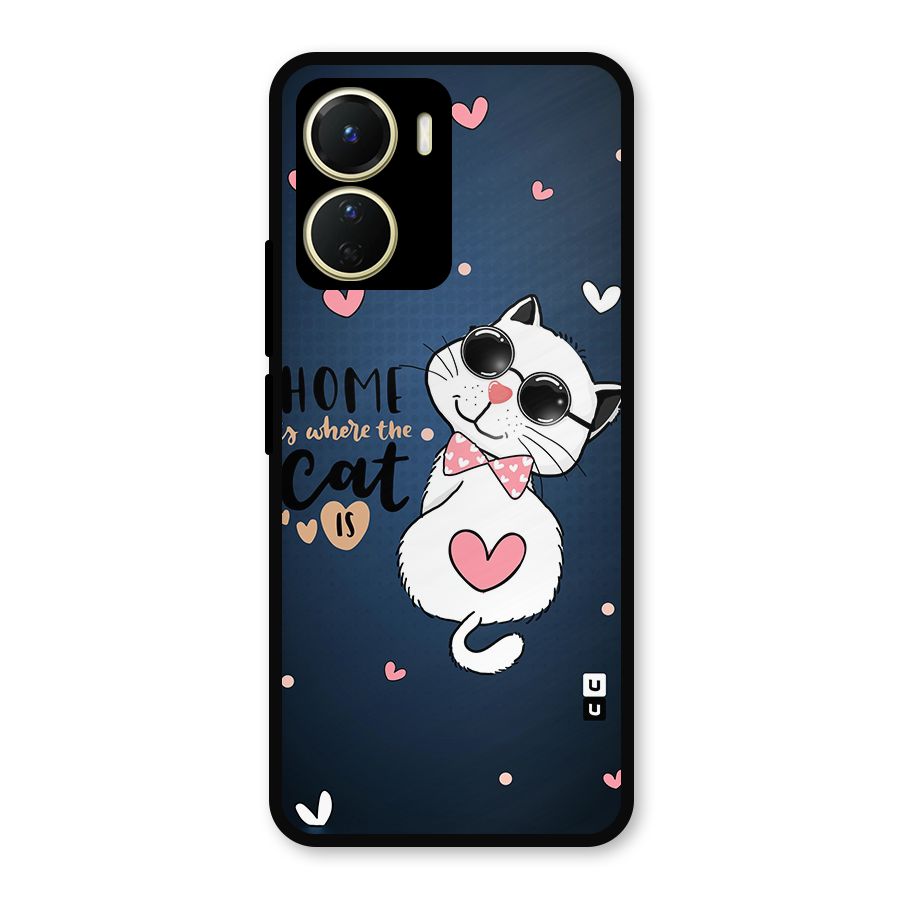 Home Where Cat Metal Back Case for Vivo Y56