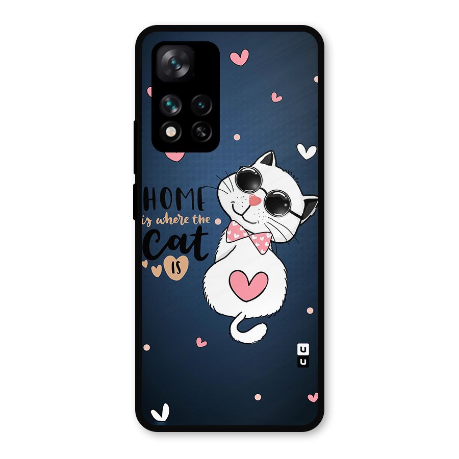 Home Where Cat Metal Back Case for Xiaomi 11i Hypercharge 5G