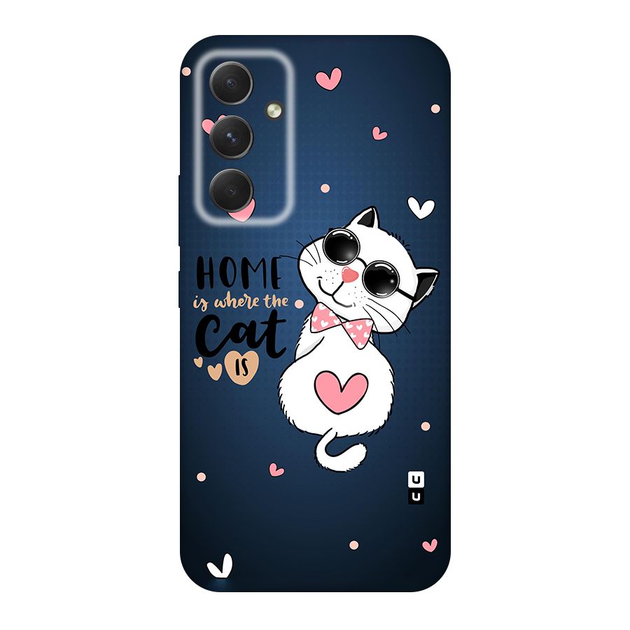 Home Where Cat Original Polycarbonate Back Case for Galaxy A54