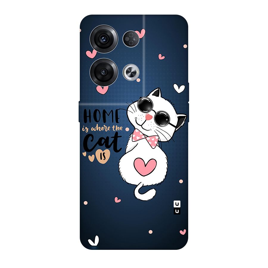 Home Where Cat Original Polycarbonate Back Case for Oppo Reno8 Pro 5G