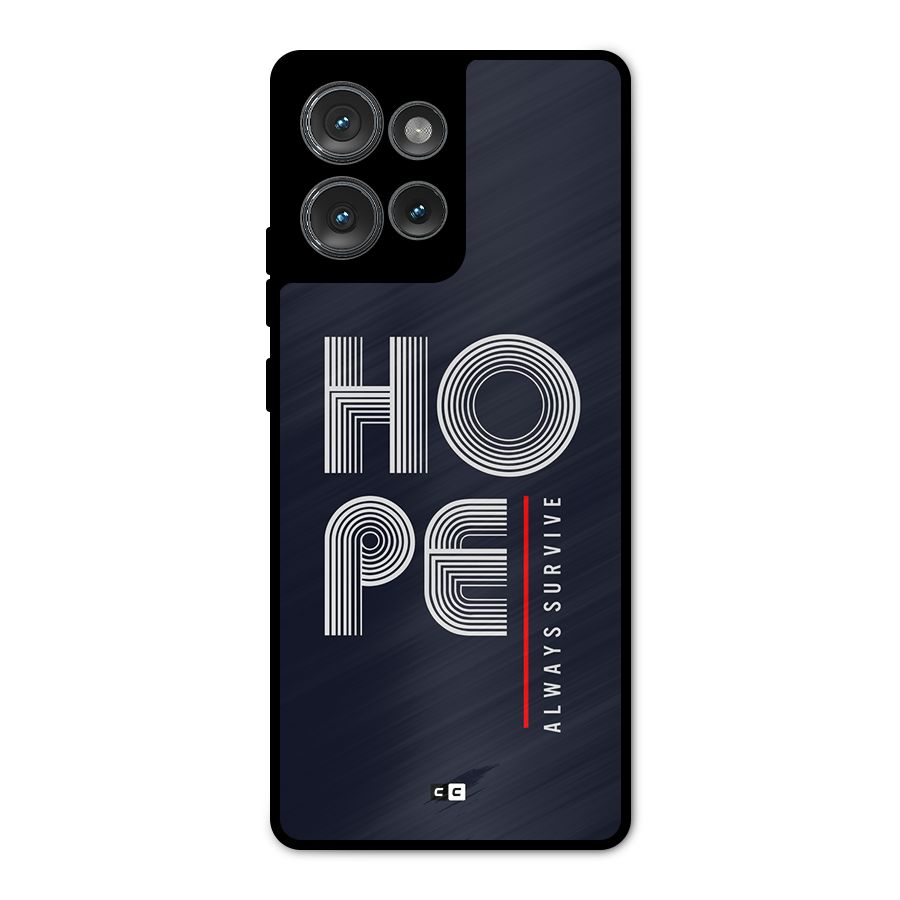 Hope Survives Metal Back Case for Motorola Edge 50