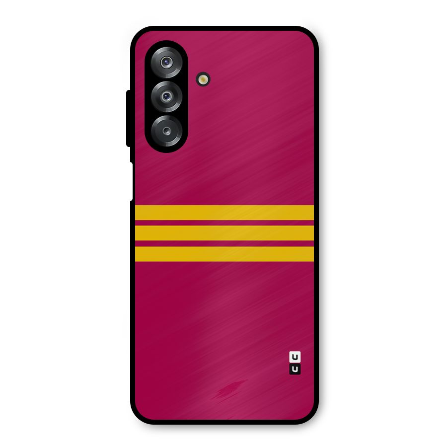 Horizontal Sports Stripes Metal Back Case for Galaxy A26