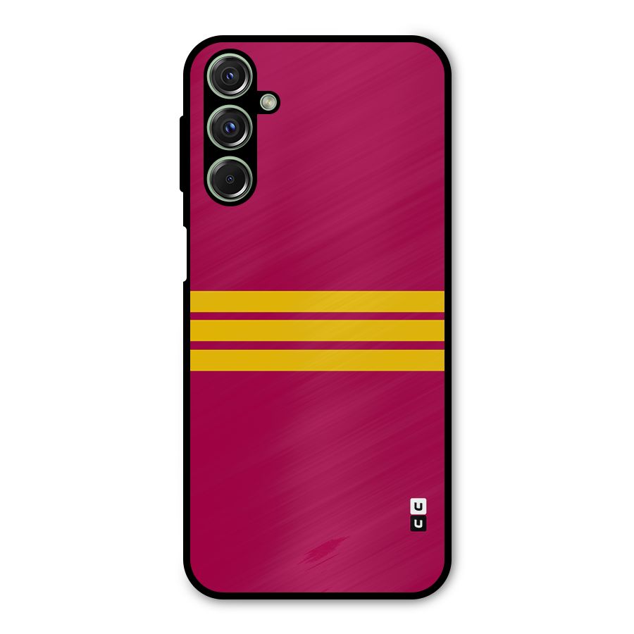 Horizontal Sports Stripes Metal Back Case for Galaxy M34