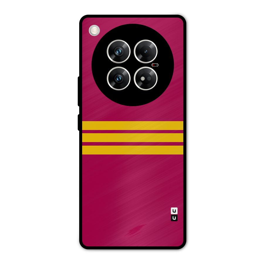 Horizontal Sports Stripes Metal Back Case for Infinix Zero 40 5G