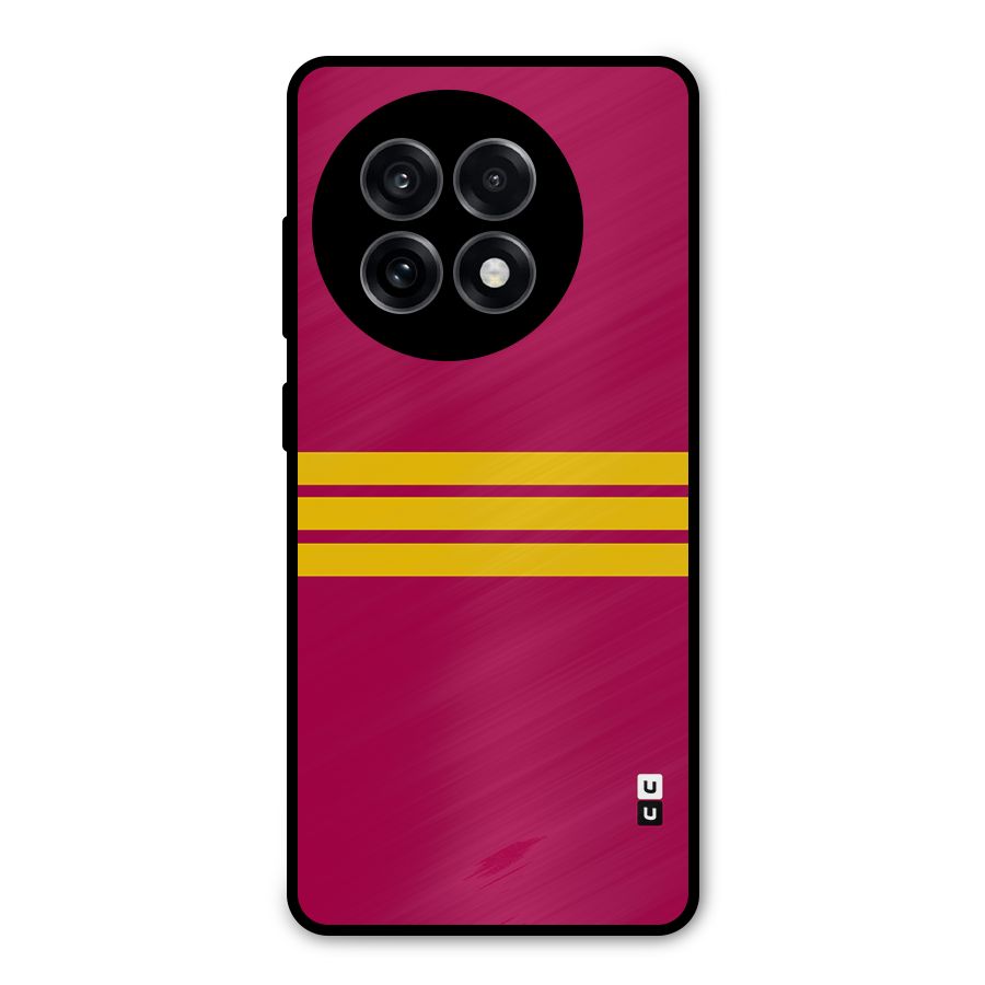Horizontal Sports Stripes Metal Back Case for OnePlus 13R