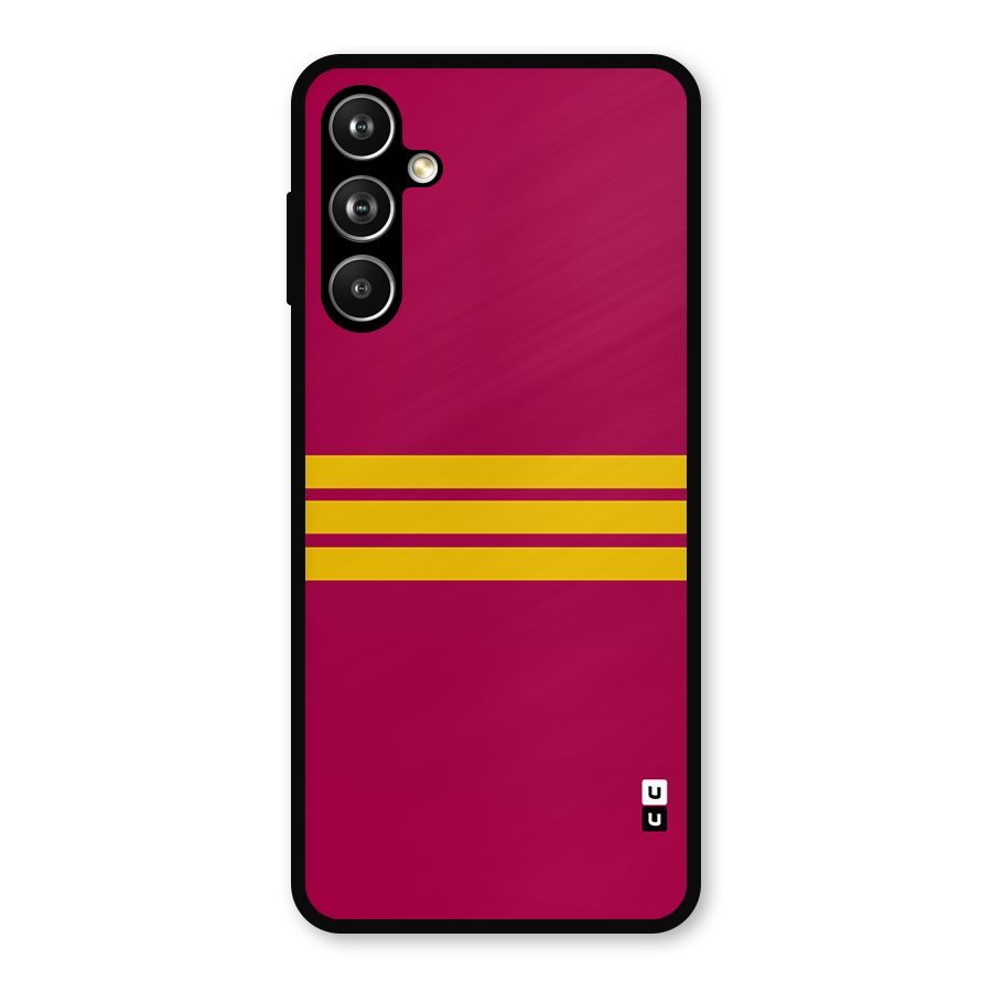 Horizontal Sports Stripes Metal Back Case for Samsung Galaxy M54