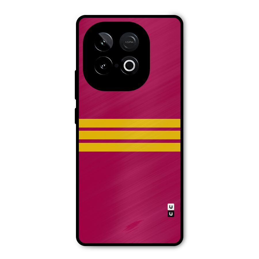 Horizontal Sports Stripes Metal Back Case for iQOO Neo 10