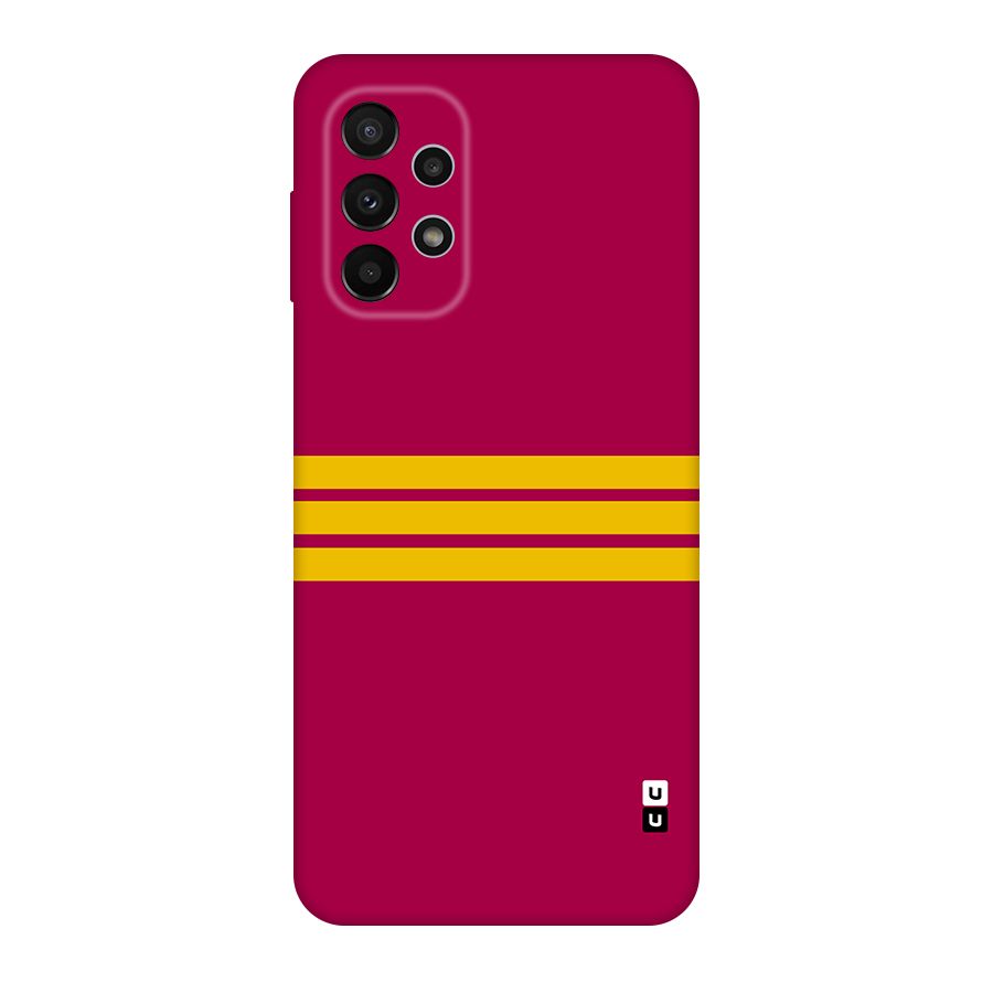 Horizontal Sports Stripes Original Polycarbonate Back Case for Galaxy A23