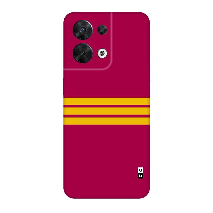 Horizontal Sports Stripes Original Polycarbonate Back Case for Oppo Reno8 5G