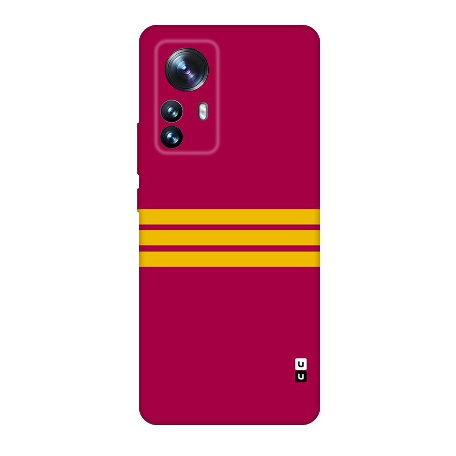 Horizontal Sports Stripes Original Polycarbonate Back Case for Xiaomi 12 Pro