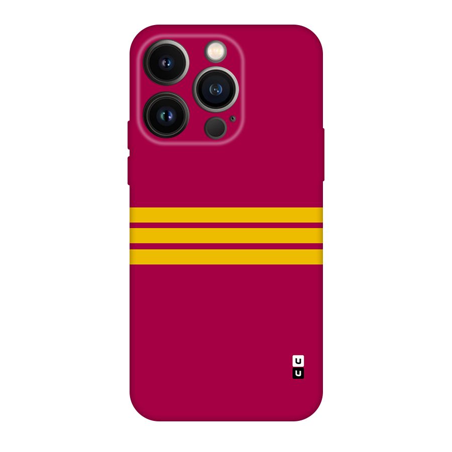 Horizontal Sports Stripes Original Polycarbonate Back Case for iPhone 14 Pro