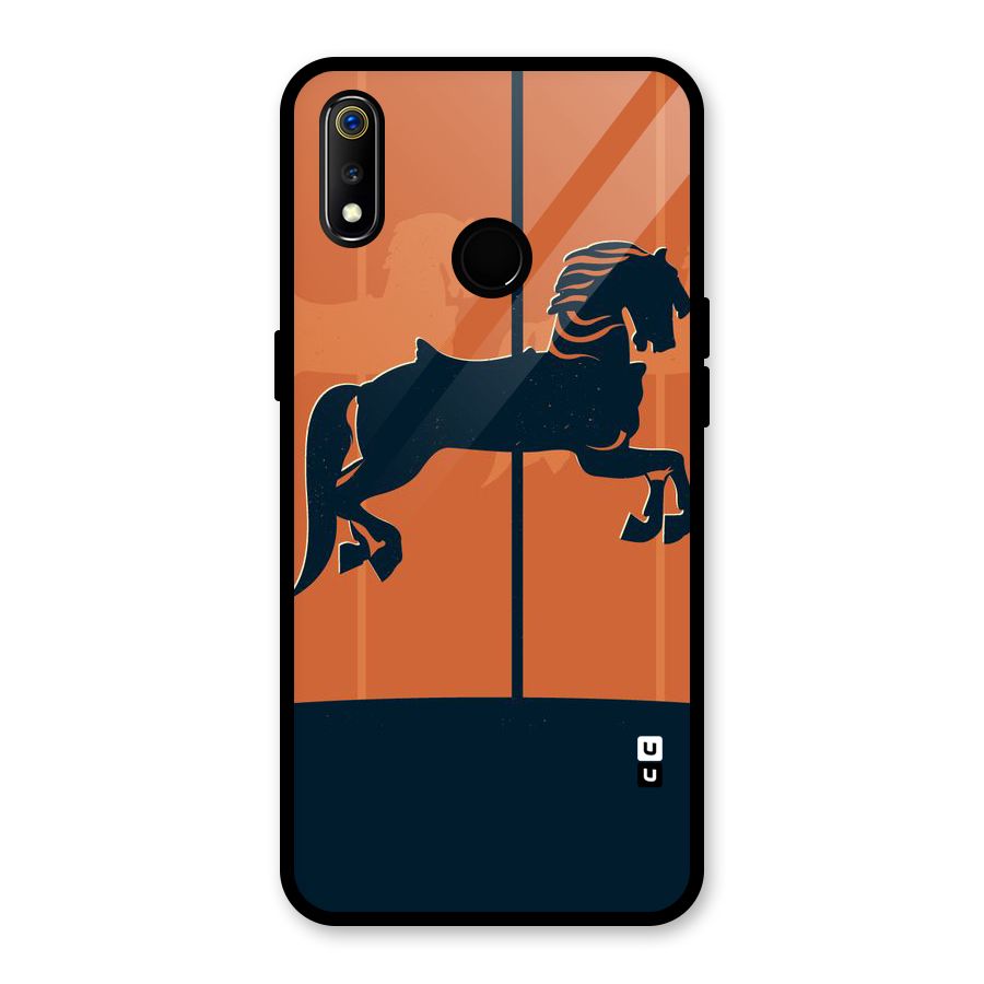 Horse Glass Back Case for Realme 3i