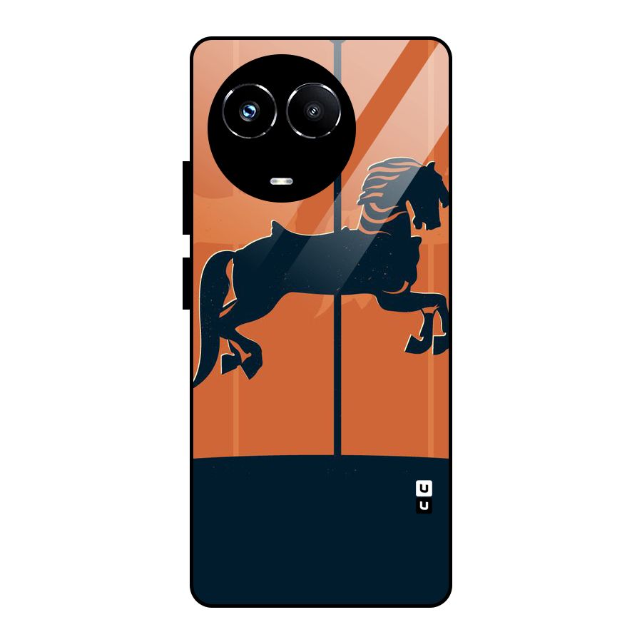 Horse Glass Back Case for Realme Narzo 60X