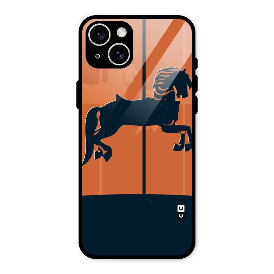 Horse Glass Back Case for iPhone 15 Plus