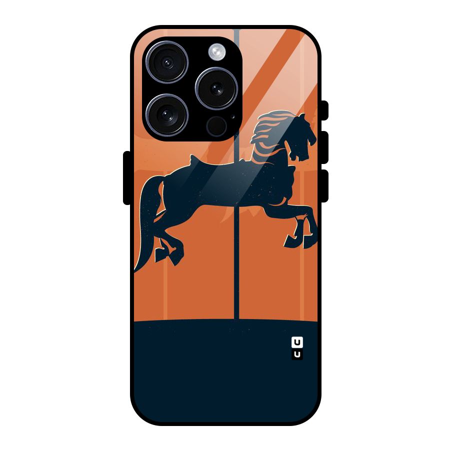 Horse Glass Back Case for iPhone 15 Pro