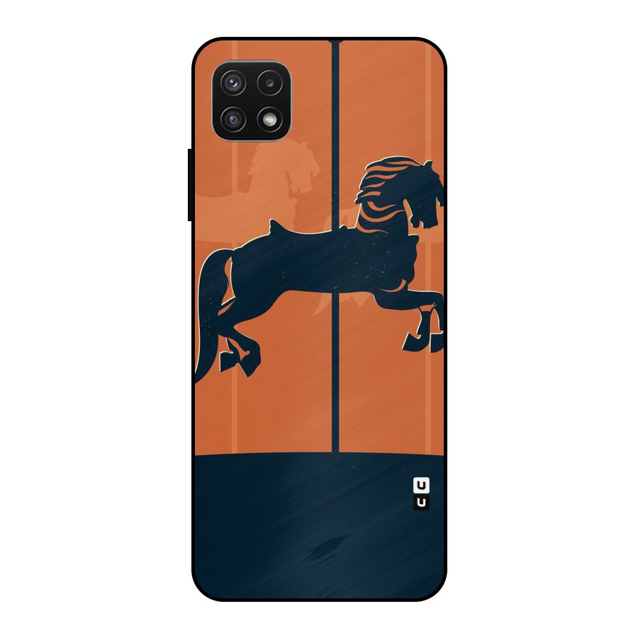 Horse Metal Back Case for Galaxy A22 5G