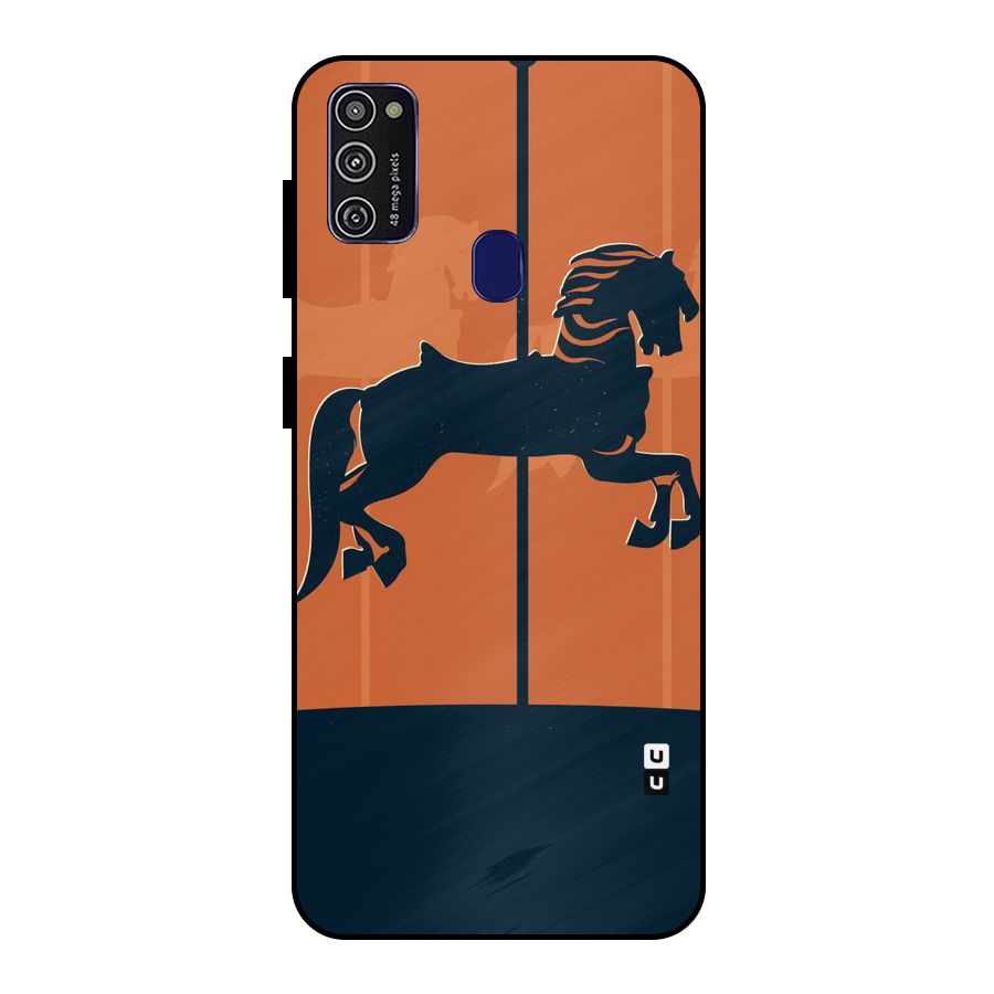 Horse Metal Back Case for Galaxy M21