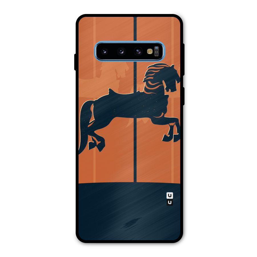 Horse Metal Back Case for Galaxy S10