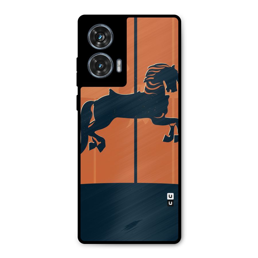 Horse Metal Back Case for Motorola Edge 50 Fusion