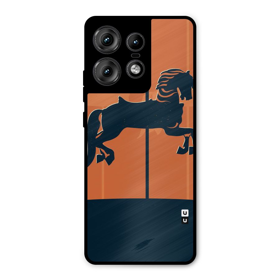 Horse Metal Back Case for Motorola Edge 50 Pro