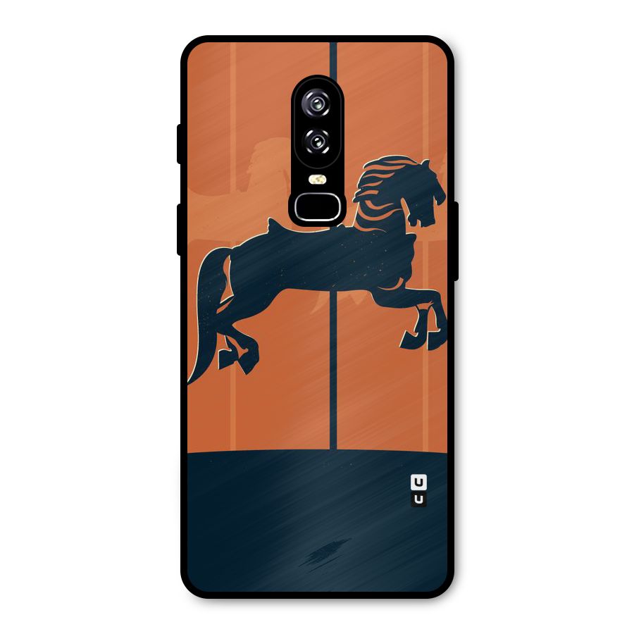 Horse Metal Back Case for OnePlus 6