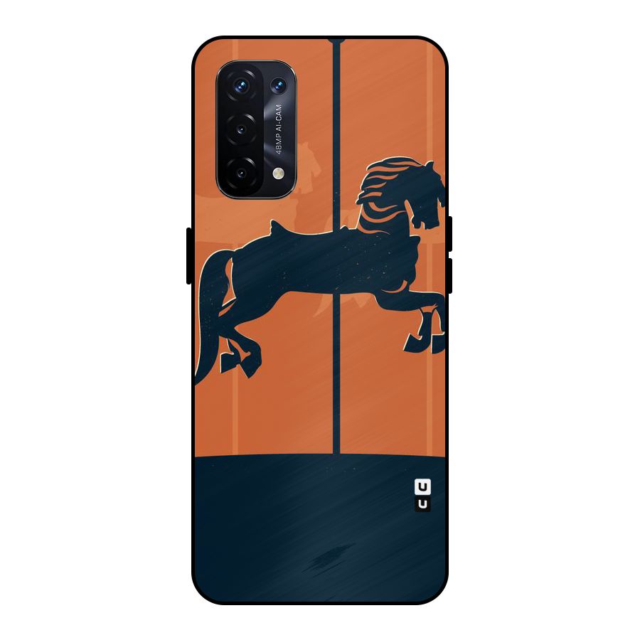 Horse Metal Back Case for Oppo A74 5G