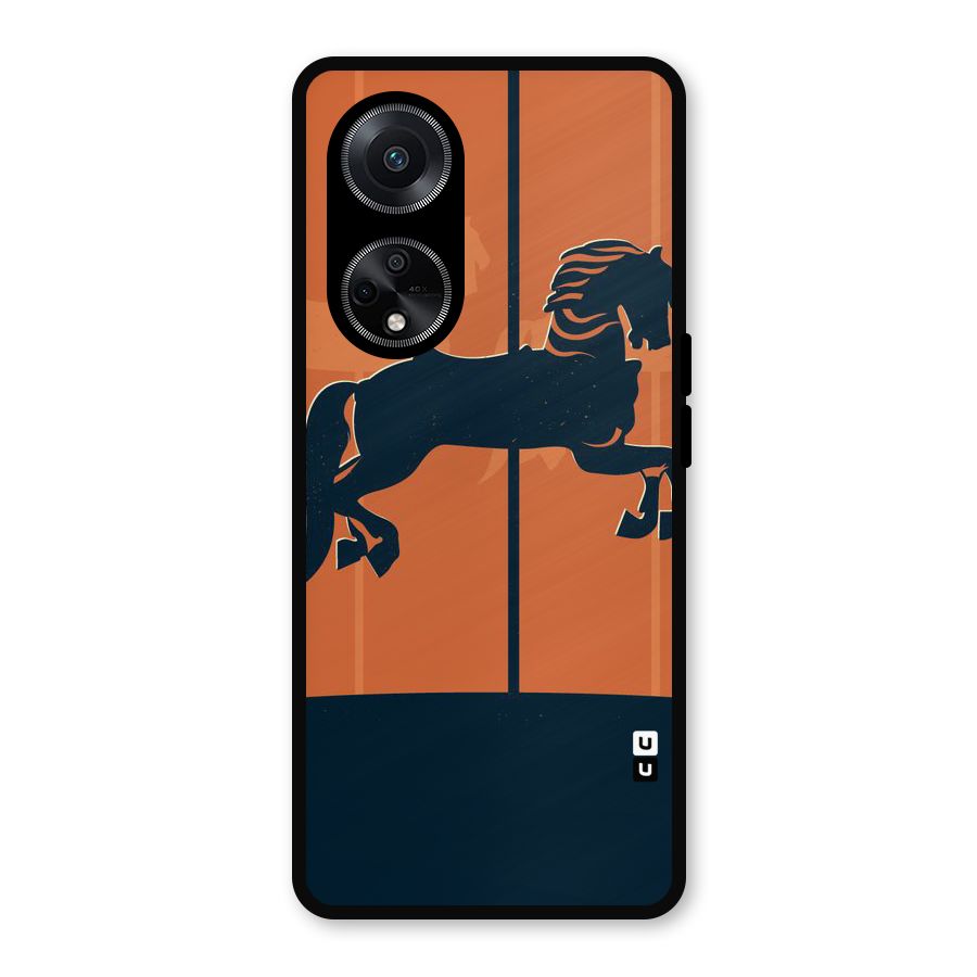 Horse Metal Back Case for Oppo F23
