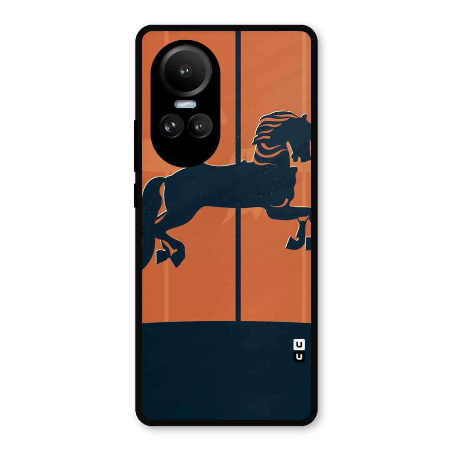 Horse Metal Back Case for Oppo Reno10