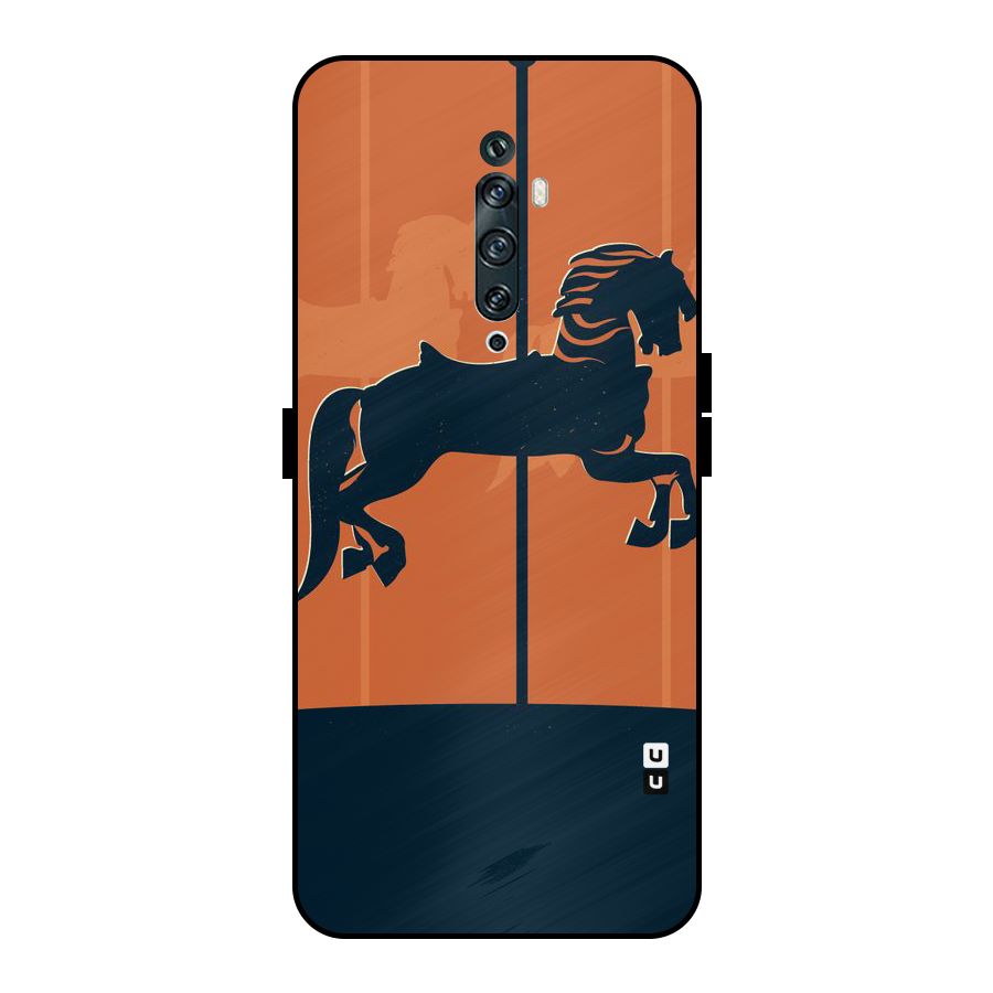 Horse Metal Back Case for Oppo Reno2 F