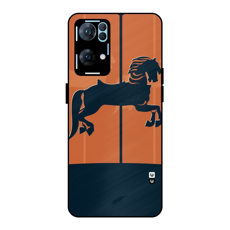 Horse Metal Back Case for Oppo Reno7 Pro 5G