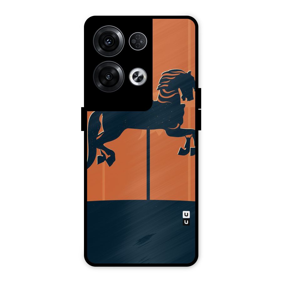 Horse Metal Back Case for Oppo Reno8 Pro 5G
