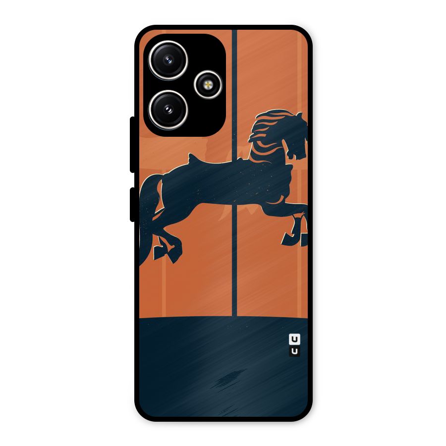 Horse Metal Back Case for Poco M6 Pro