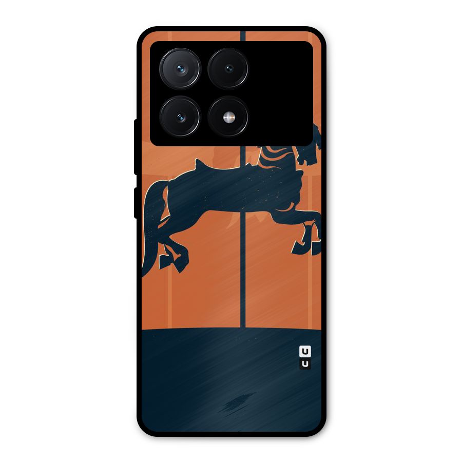 Horse Metal Back Case for Poco X6 Pro