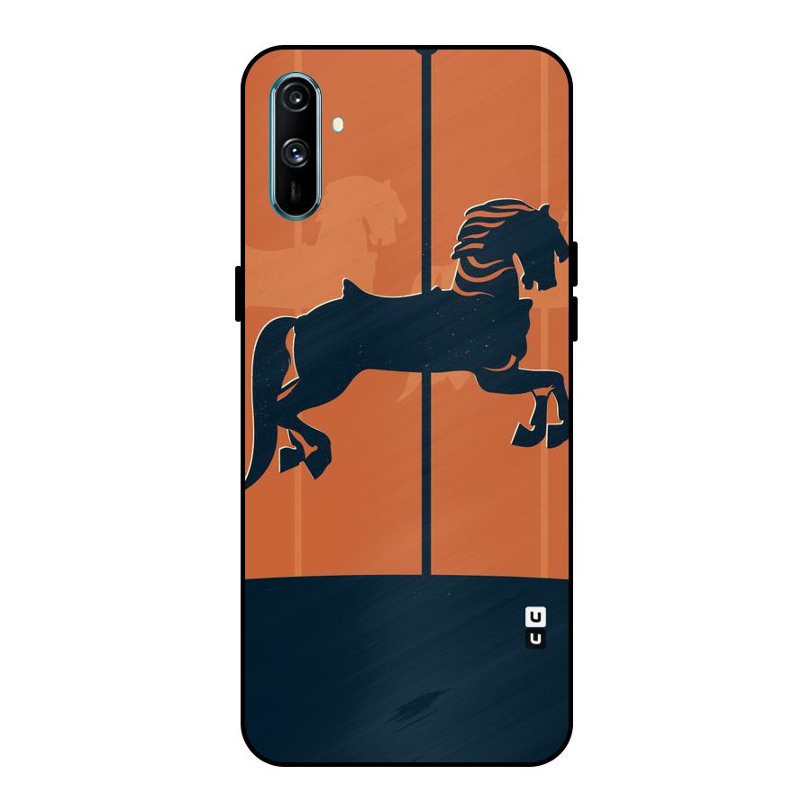 Horse Metal Back Case for Realme C3