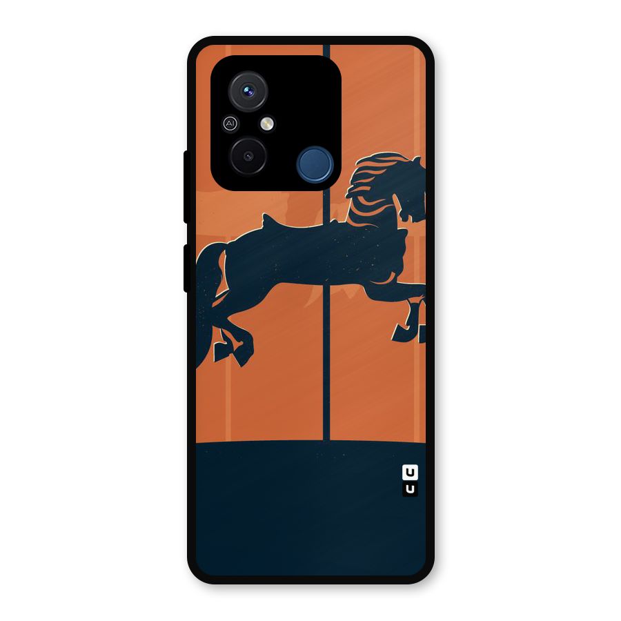Horse Metal Back Case for Redmi 12C
