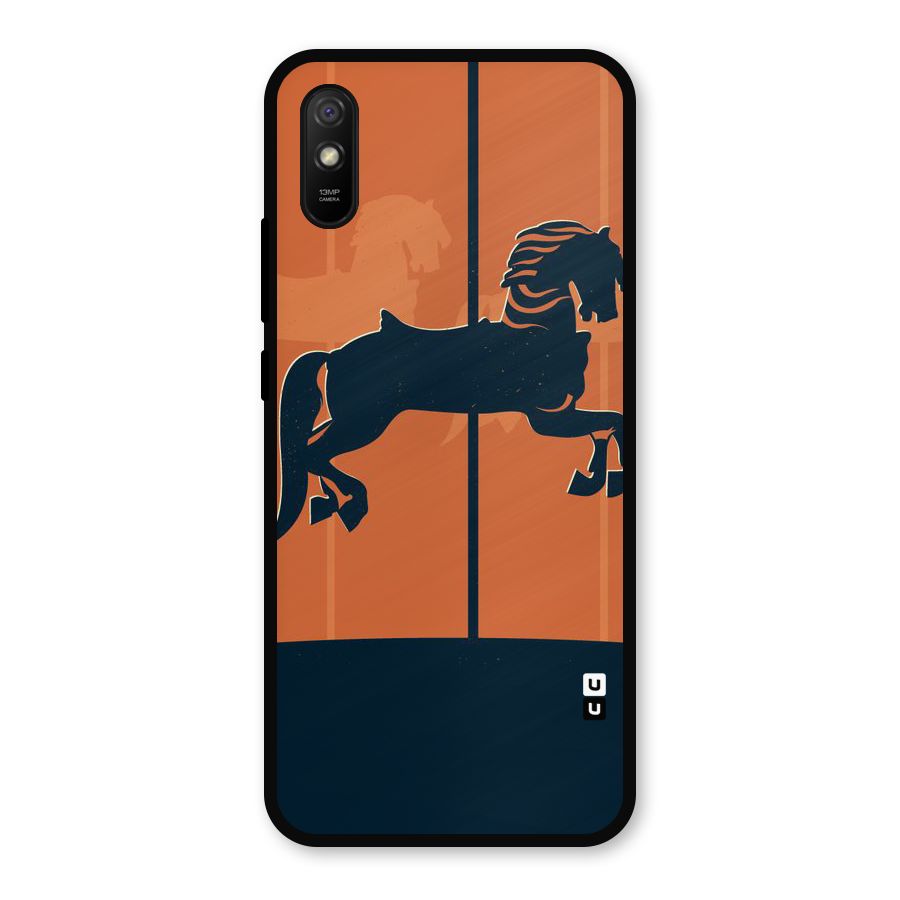 Horse Metal Back Case for Redmi 9a