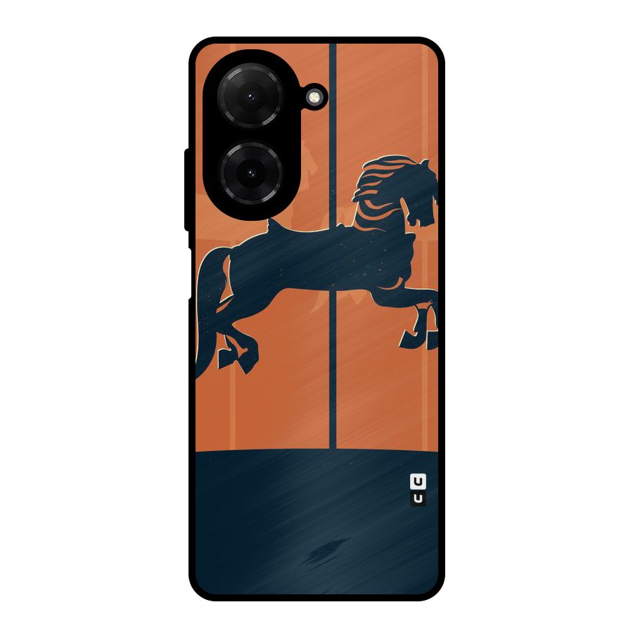 Horse Metal Back Case for Redmi A5 4G