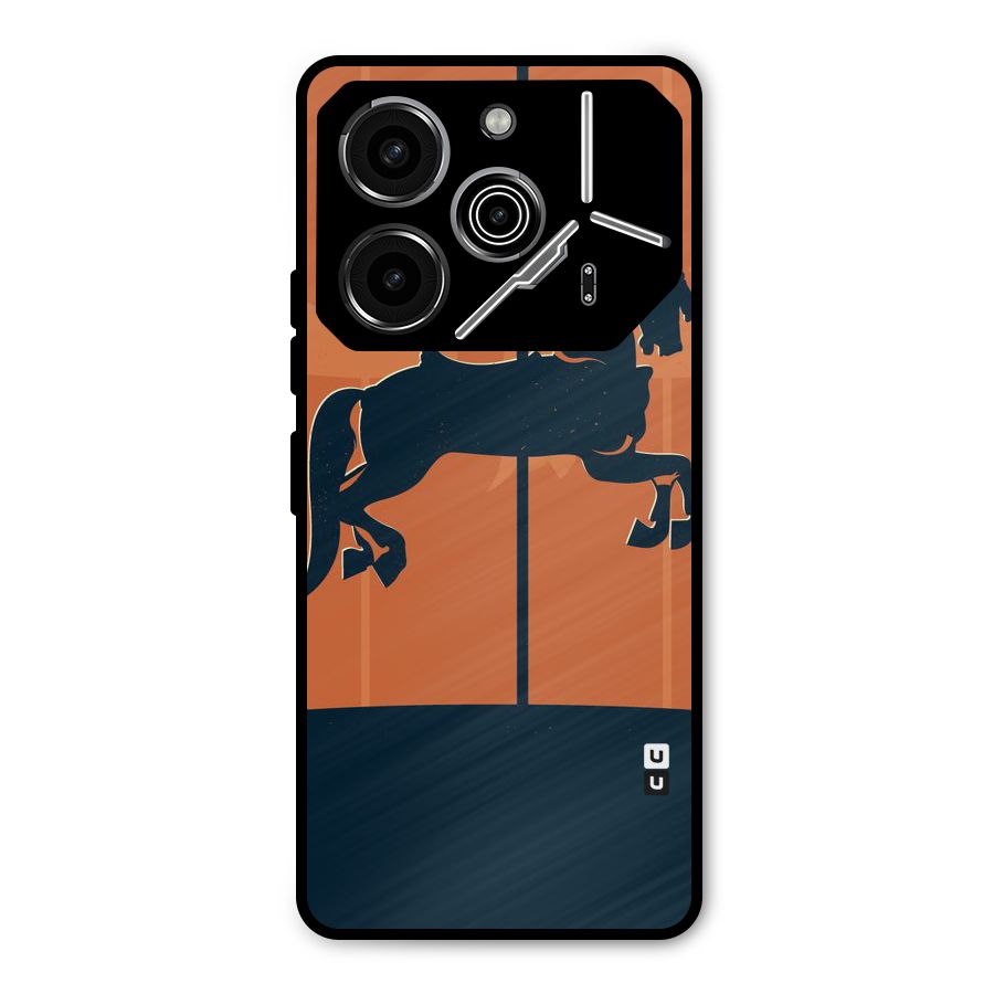 Horse Metal Back Case for Tecno Pova 6 Pro