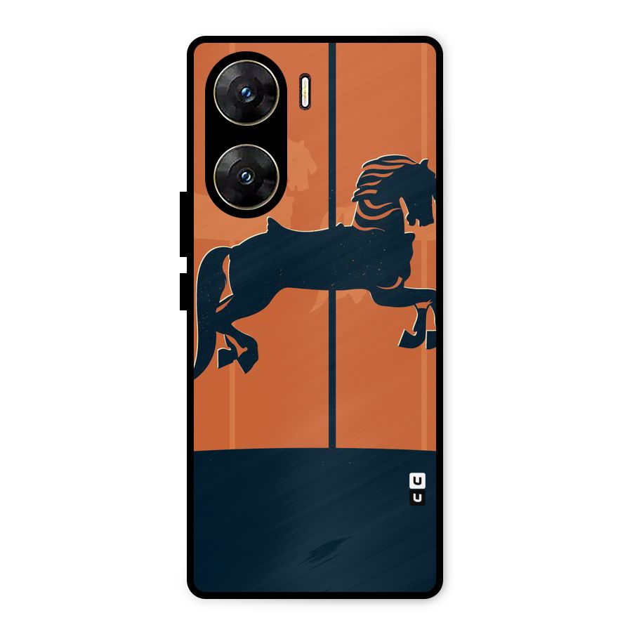 Horse Metal Back Case for Vivo V29e