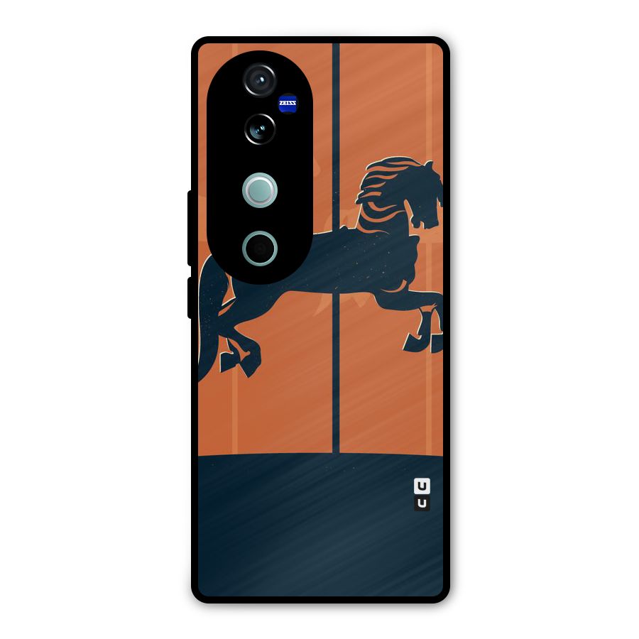 Horse Metal Back Case for Vivo V40