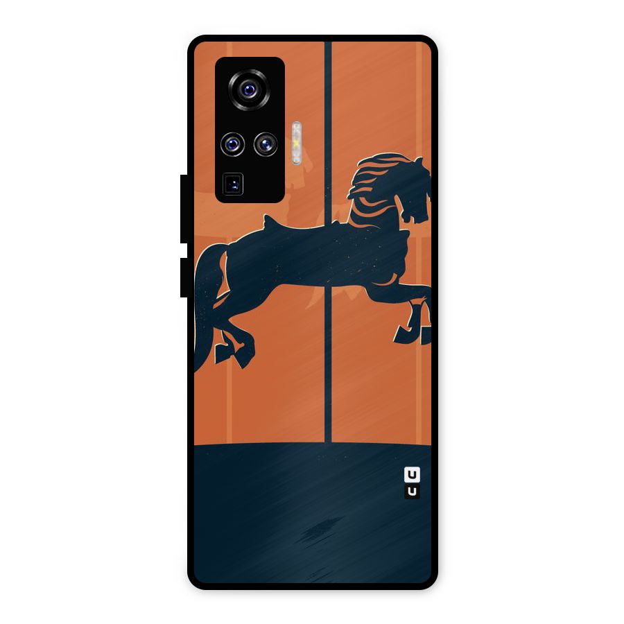 Horse Metal Back Case for Vivo X50 Pro