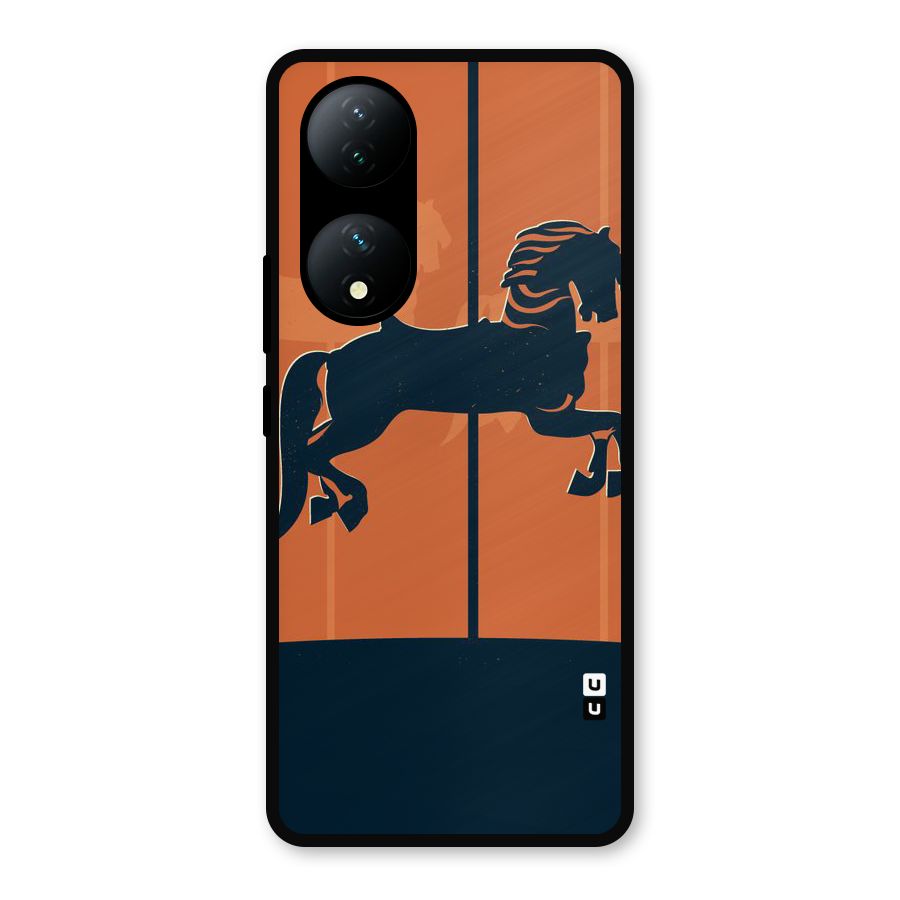 Horse Metal Back Case for Vivo Y100a