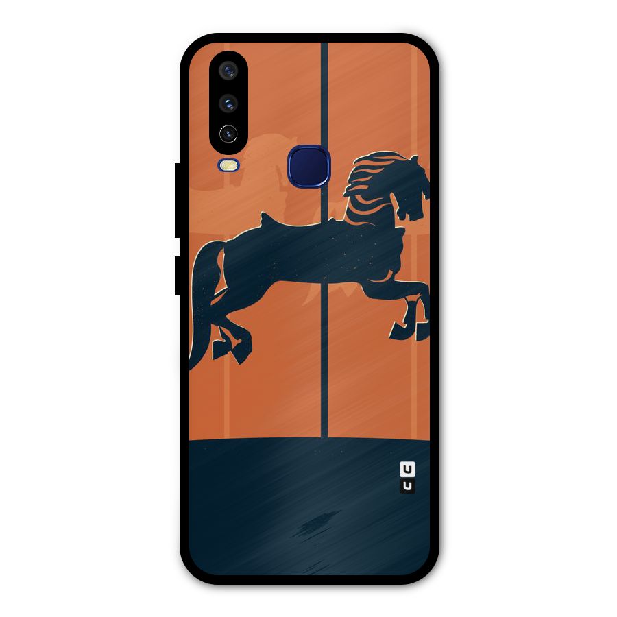 Horse Metal Back Case for Vivo Y15