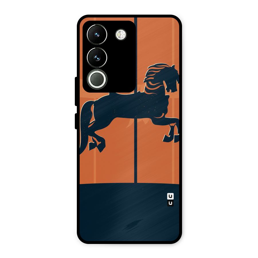Horse Metal Back Case for Vivo Y200